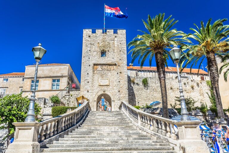 Staircase-to-Revelin-Tower-in-Korcula-Croatia